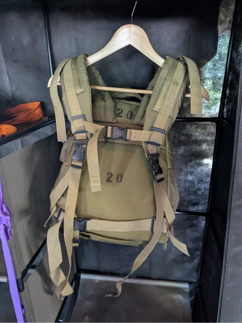 Tactical Olive Green Men's Backpack - Rugged Field Pack - Picture 2 of 4